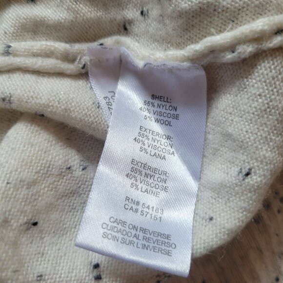 Calvin Klein Light Gray Speckled Cowl Neck Sweater L - Picture 4 of 5
